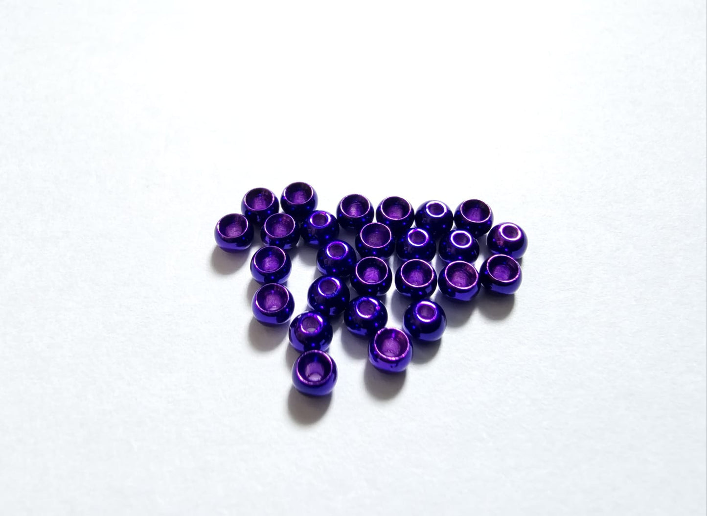 Metallic Purple 3.2mm Brass Beads