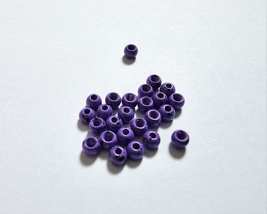 Mottled Purple 3.2mm Brass Beads