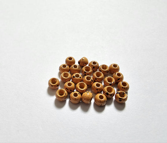 Mottled Dirty Olive 3.2mm Brass Beads