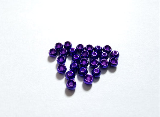 Metallic Purple 3.2mm Brass Beads