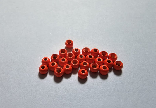 Fluorescent Red 3.2mm Brass Beads